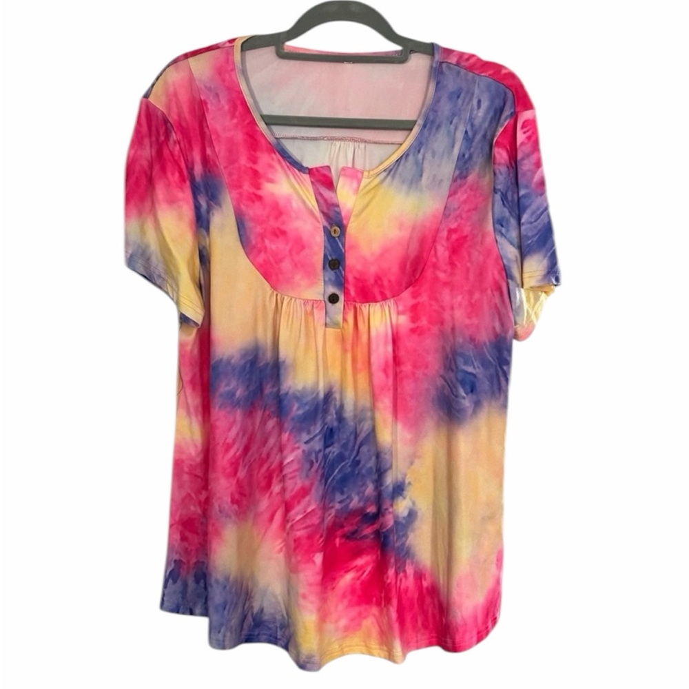 Woman’s Tye Dye Blouse - Size 14W - New Without Tags